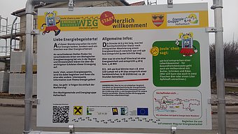 Die erste von sechs Infotafeln am Rundweg. © Doris Löschenbrand - Energiegruppe Hafnerbach
