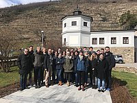 Bürgermeister Nunzer empfing die Studierenden in Spitz © Besenbaeck